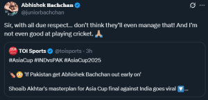 Abhishek Bachchan Hilariously Trolls Pakistan After Shoaib Akhtar's On-Air Blunder