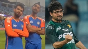 Asia Cup Antics: Indian Cricketers Mock Pakistan Spinner Abrar Ahmed's Celebration After Victory
