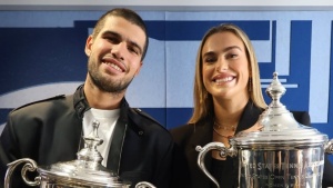 Aryna Sabalenka's hilarious fumble on TV, calls Carlos Alcaraz Jannik Sinner
