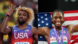 Lyles Joins Bolt in History Books with 200m World Title; Jefferson-Wooden Secures Sprint Double