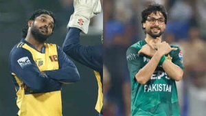Asia Cup Showdown: Hasaranga and Abrar Engage in Animated Celebration Duel