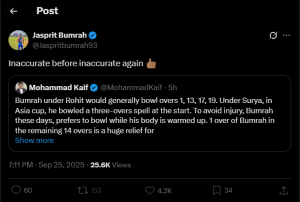 Jasprit Bumrah Rebukes Mohammad Kaif's Critique of Bowling Strategy