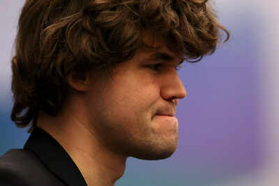 Magnus Carlsen deep in thought