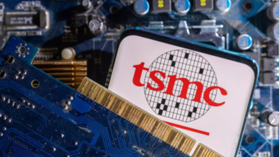 TSMC's logo is displayed on a screen