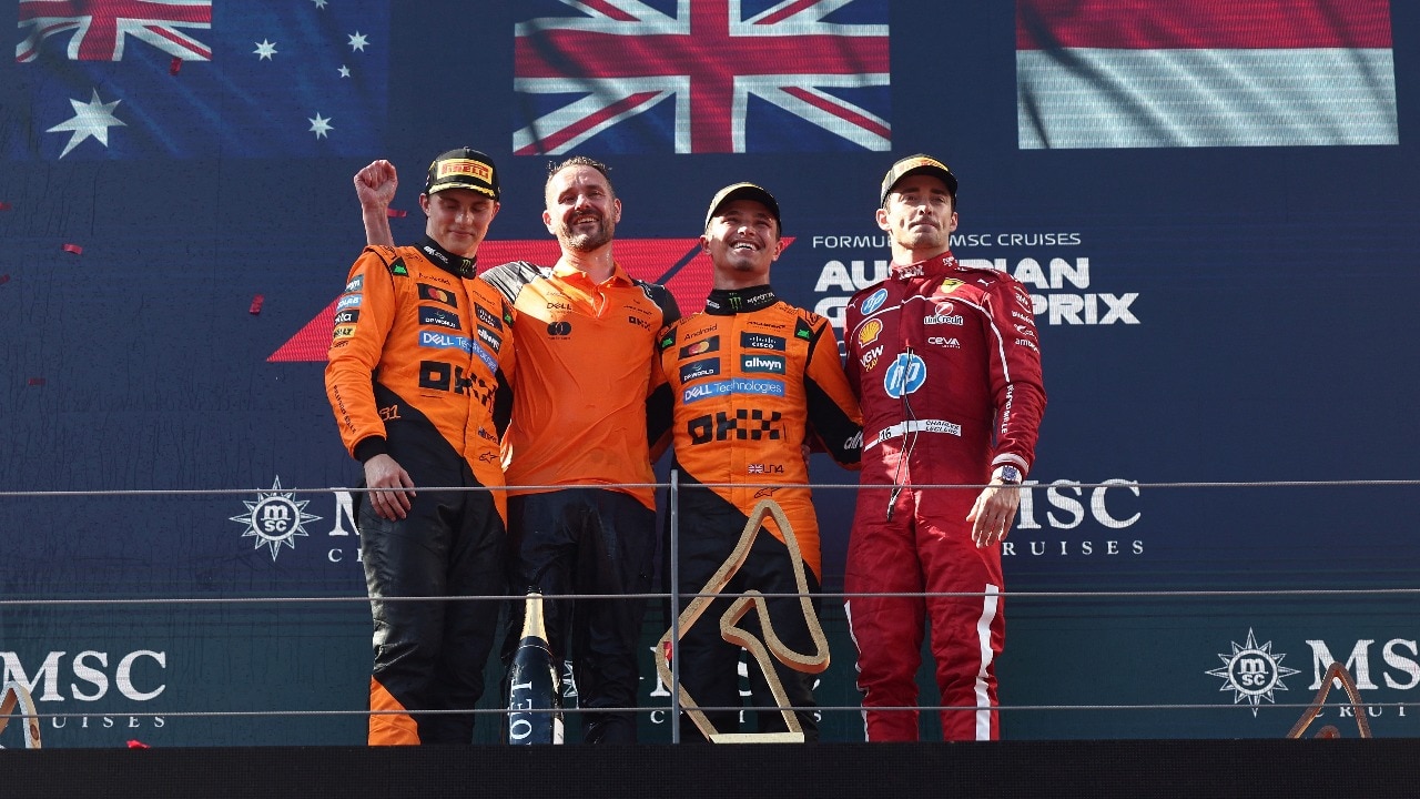 Oscar Piastri, Lando Norris, Charles Leclerc
