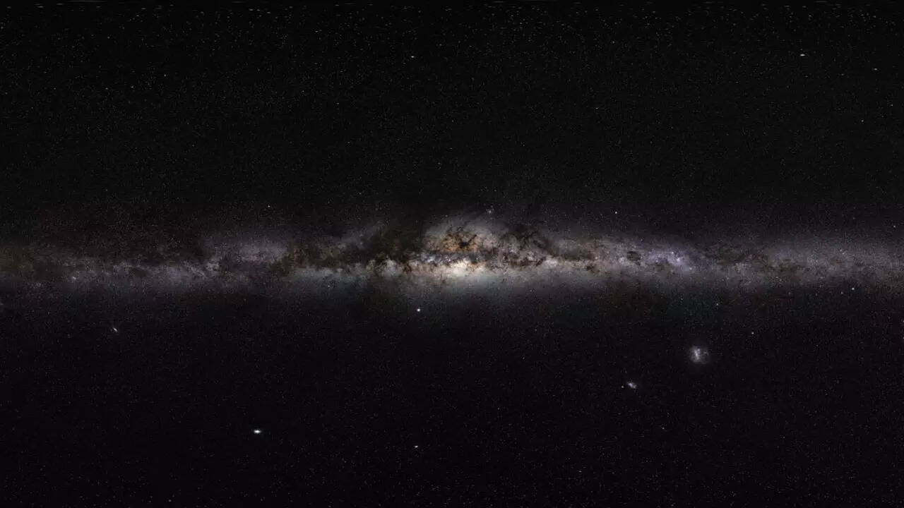 Panoramic View: Milky Way’s Starfield and Dust